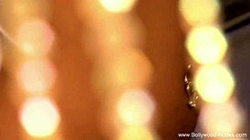 Brunette asian strips seduces while dancing nude