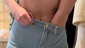 i slipped on these jeans and pissed in them, feeling so naughty