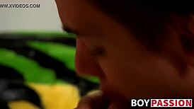 Watch as twinks Jax Marnell and Joey Tiger share a double dildo