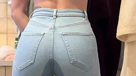 i slipped on these jeans and pissed in them, feeling so naughty