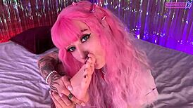 4 fingers in pussy and feet licking for slutty nurse