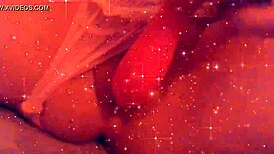 Sexy blonde milf in outfit teases with adorable masturbation