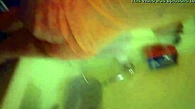 Sexy blonde milf in outfit teases with adorable masturbation