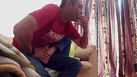 Reverse cowgirl, are you getting horny watching porn with me before a huge creampie?