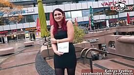 redhead german slut in black nylons at sextreffen