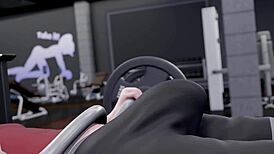 Nagatoro gets wild with gym antics in 3D hentai fun