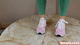 Ever tried on sneakers for a kinky twist like this?