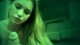 Sucking teen 18+ gets sperm in handjob cumshot pov with monster cock