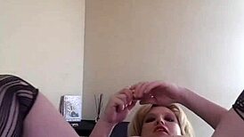 vibrator teases pussy in intense masturbation play