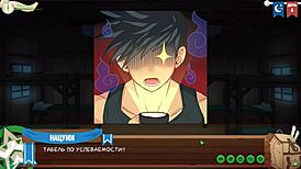 Keitaro Jerks Off Intensely In The Shower During Game Friends Camp Episode 6 With Russian Voice Acting