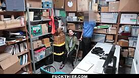 teen shoplifter punished with monster cock