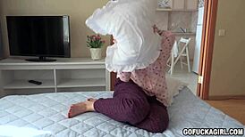 Shy girl Lika Blackberry drilled by Vira Gold hard.