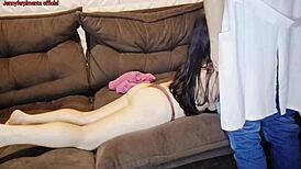 Look what my wife did with the masseur at home, I already suspected!