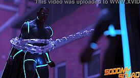 Sodomysquad bbc superhero bodybuilder shoves monster cock in his muscular ass for self fucking