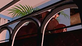 red headed cheerleader bangs big black cocks in group gangbang