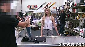 Amateur skank dilettante gets roughly screwed in doggystyle with sloppy blowjob.