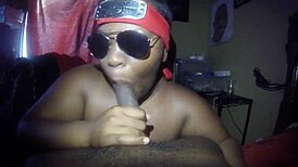 Anime Nerd Sloppily Sucks Big Black Cock