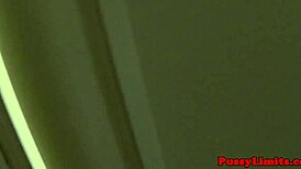 ebony slut rides in cowgirl while maledom dominates her aggressively, smothering and piercing in fantasy fetish.