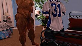 red headed cheerleader bangs big black cocks in group gangbang