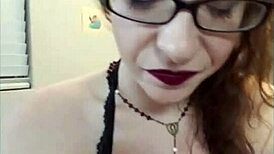 sexting session compilation with glasses and lingerie