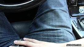 japanese brunette karin asahi sucks uncensored in public car scene