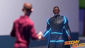 Sodomysquad bbc superhero bodybuilder shoves monster cock in his muscular ass for self fucking