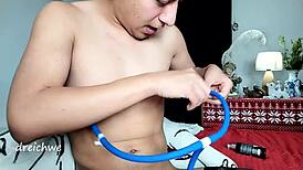 Ever wondered what a nipple sucker does for men in a solo Spanish session? Curious fetish unfolds.