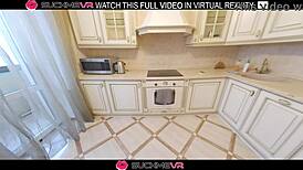 Watch Elise Moon Get Fucked Hard in the Kitchen VR!