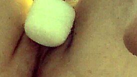 Blindfolded mature wife in amateur scene