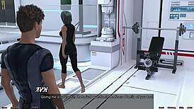 so, stranded in space 56, this cute teen takes control. one step, big femdom moves!