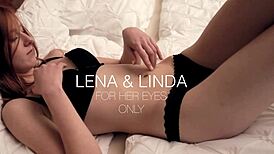 Lena and linda have sensual lesbian masturbation session