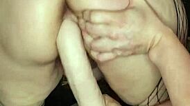 Huge Thick Dildo Penetrates Pussy