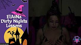 elaina in wandering witch cosplay masturbates with dildo