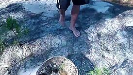 Halloween Voyeur with Small and Big Tits Exposed