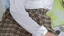 Slamming the skinny Argentinian schoolgirl when she's home alone after class