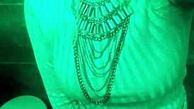 dancing minx visits the public toilet at the club for a break