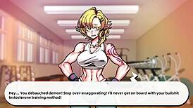 succubus gives blowjob at lewd gym on first day