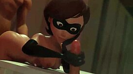 hey, check out this helen parr threesome with tits and fucking