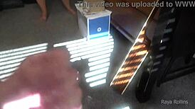 Raya rollins catches her stepson masturbating and teaches him to please a woman