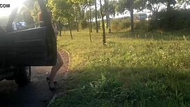 hey babe, watch my wild public naked dance at the pitstop tonight