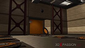 i fucked the super busty cuffed girl with the sci-fi sex machine