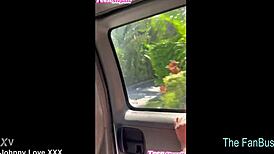 Cute freaky tatted redhead babe sidney summers invited me to the fanbus