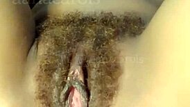 Aninha cums with anal plug, moaning over hairy pussy