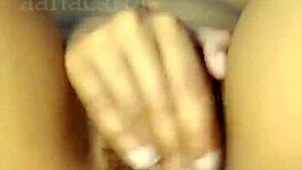 Aninha cums with anal plug, moaning over hairy pussy