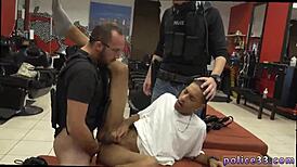 in the gay cop movie, naked male cops fuck the robbery suspect