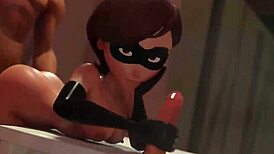 hey, check out this helen parr threesome with tits and fucking