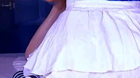 Latina Colegiala in HOT Jacuzzi Affair with Lover