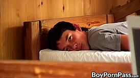 jocks force twink to suck and stroke big cocks