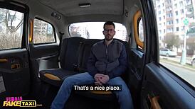 female taxi driver swallows passenger cum