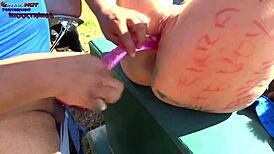 Danna hot asks for dick from two fat guys on the street part 3